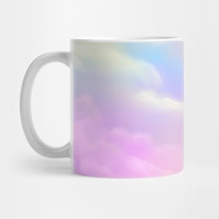 Pastel Rainbow Kawaii Sky Clouds Mug